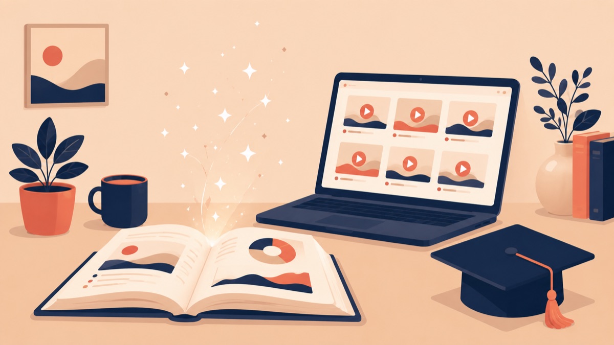 Çalışma kitabı ve video derslerden oluşan mini kurs