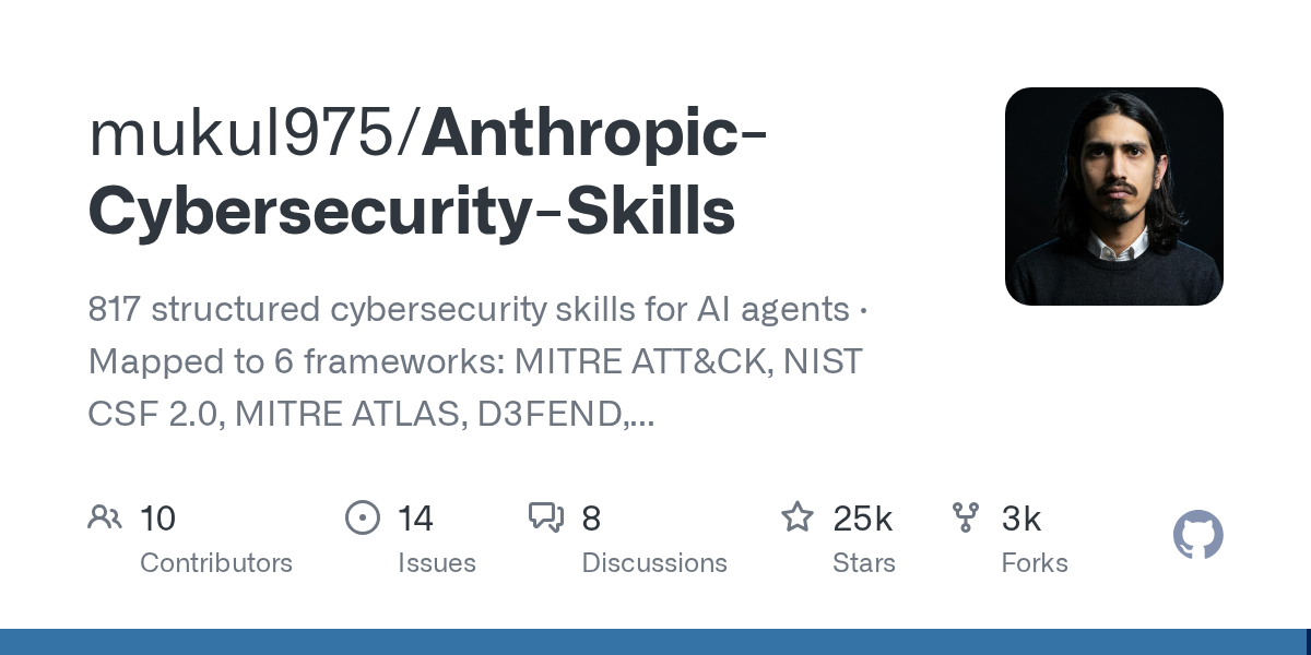 mukul975/Anthropic-Cybersecurity-Skills deposu